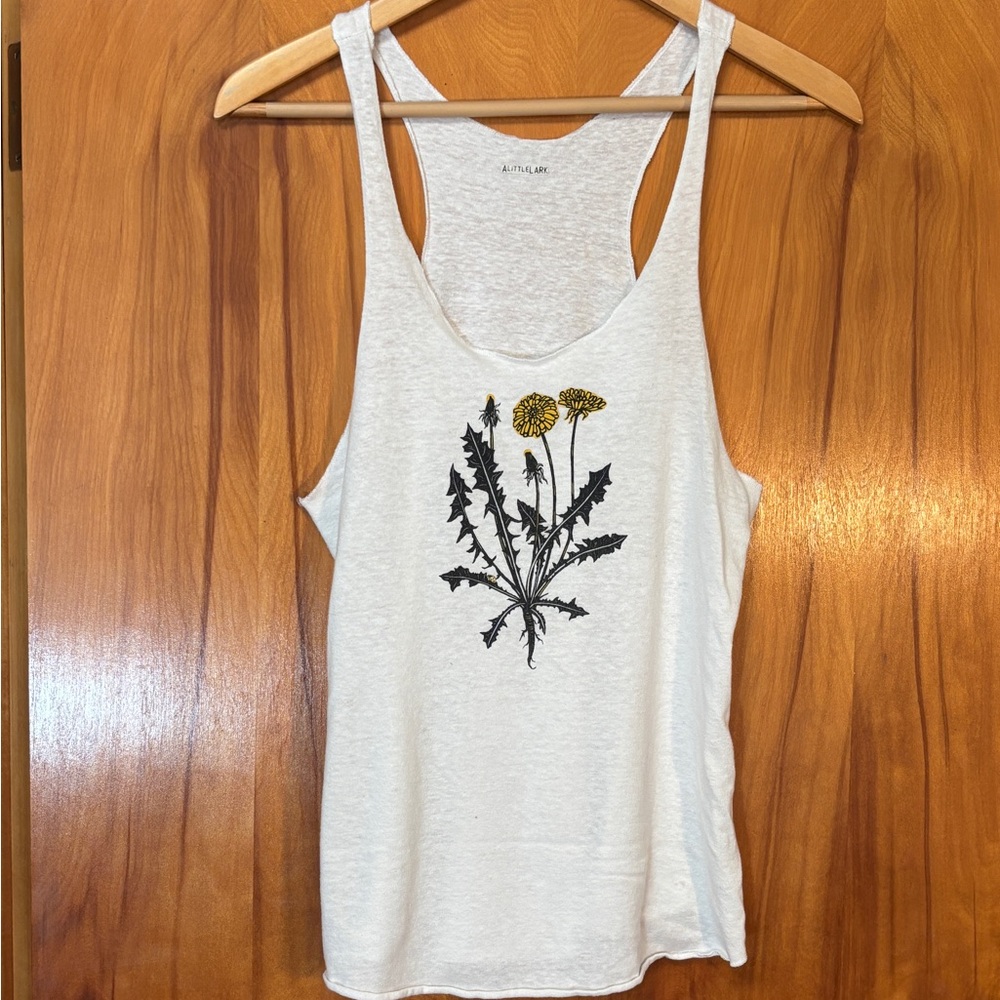 White Graphic Sleeveless Tank Top